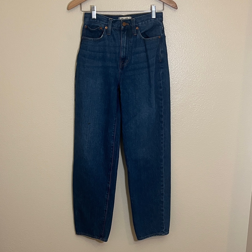 Madewell Baggy Straight Blue Jeans
